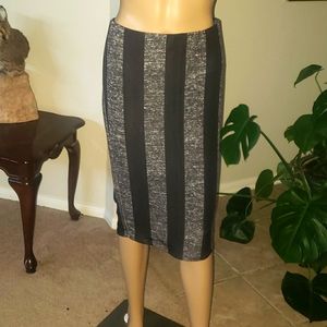 Bershka m elongating vertical striped bodycon midi skirt flattering timeless